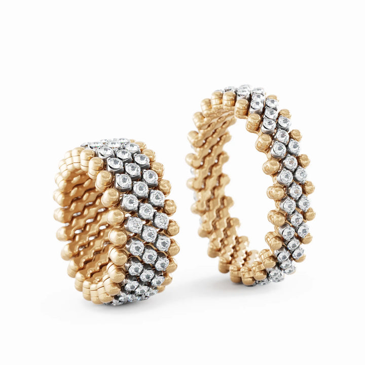Serafino Consoli - Brevetto Multisize Ring 5R – RMS 5M2 RWG WD – Rosé- und Weißgold – Diamanten - Damenring