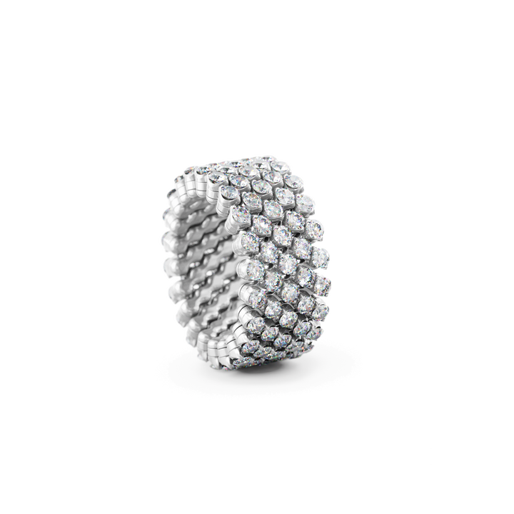 Serafino Consoli Ring Brevetto Multi Size RMS 5F2 WG WD aus WEißgold und weißen Diamanten