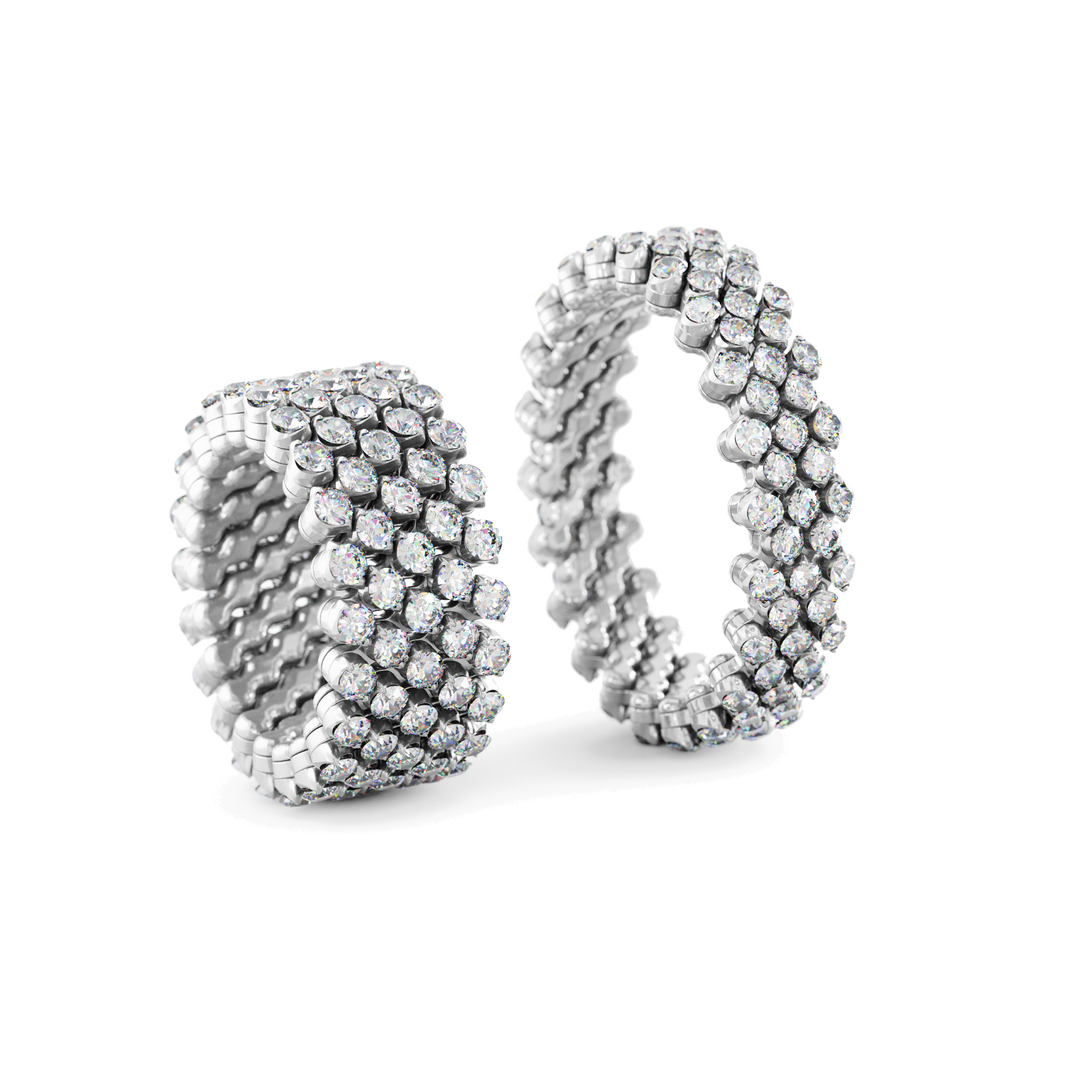 Serafino Consoli Ring Brevetto Multi Size RMS 5F2 WG WD aus WEißgold und weißen Diamanten