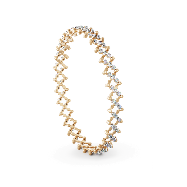 Serafino Consoli Ring S.RB 5M2 RWG WD aus Rosé- und Weißgold. Der Ring lässt sich durch eine einfache Handbewegung zur Armreif vergrößern.