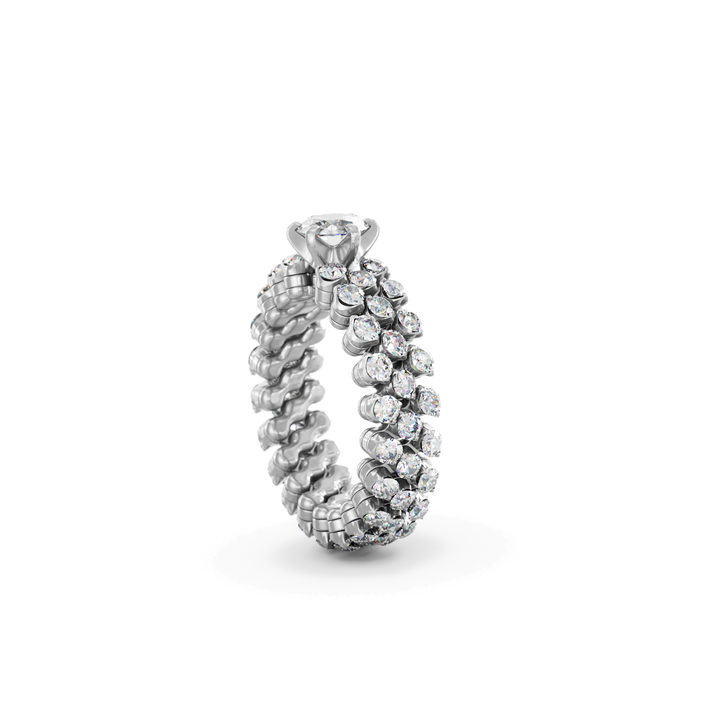 Serafino Consoli Solitar Ring Brevetto MultiSize RMS SL WD 050 3F2 WG WD.