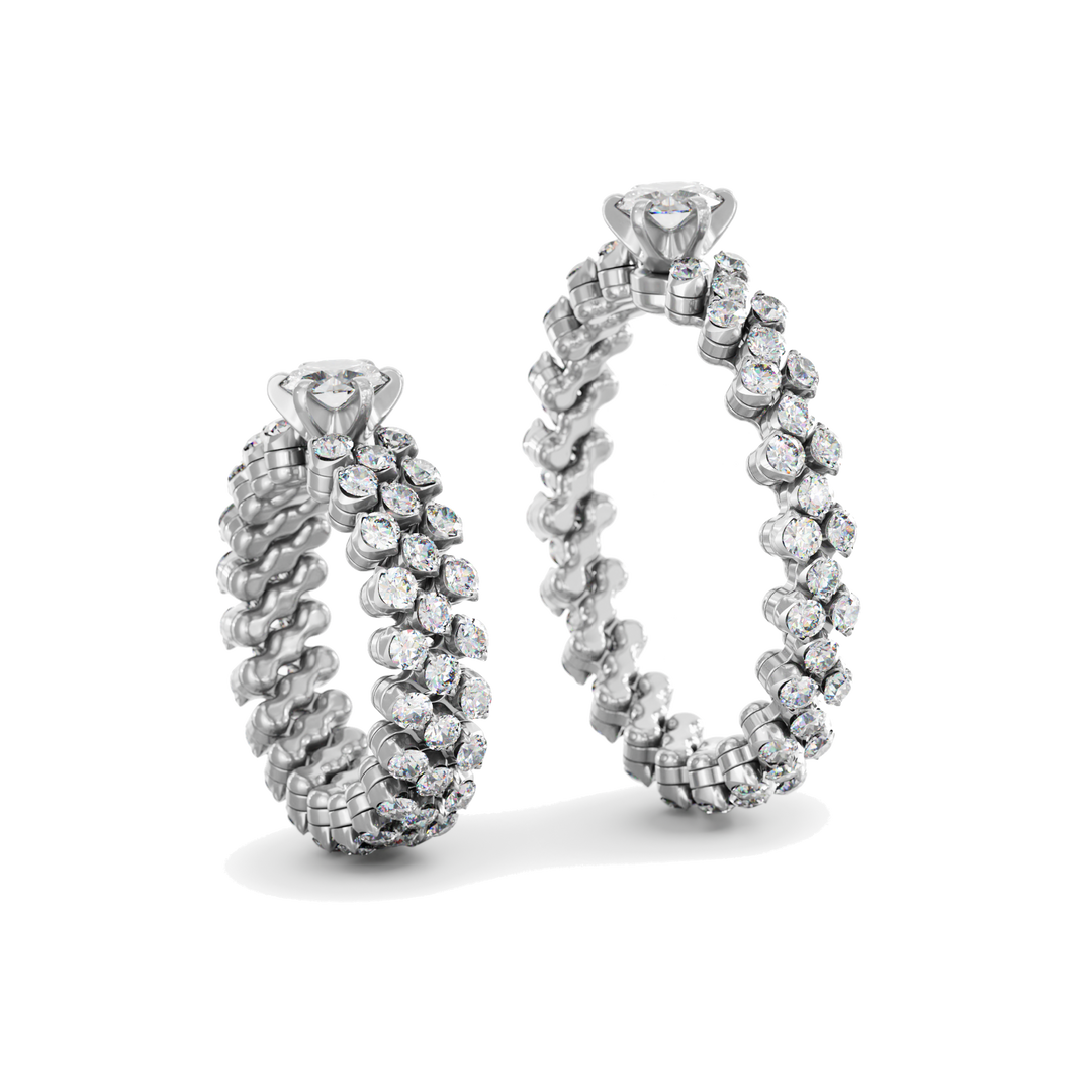 Serafino Consoli Solitar Ring Brevetto MultiSize RMS SL WD 050 3F2 WG WD.