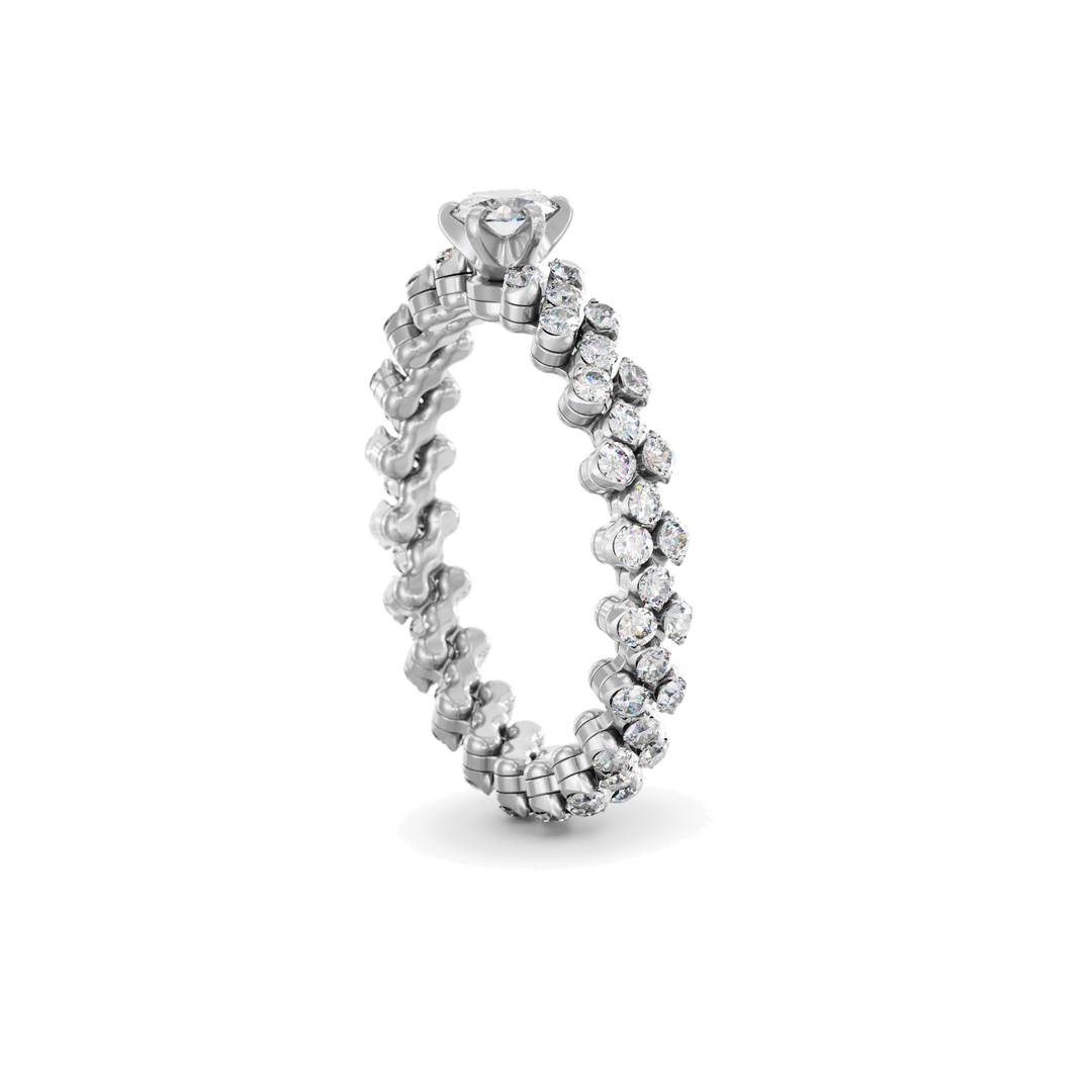 Serafino Consoli Solitar Ring Brevetto MultiSize RMS SL WD 050 3F2 WG WD.