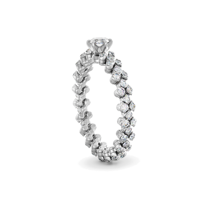 Serafino Consoli Solitar Ring Brevetto MultiSize RMS SL WD 050 3F2 WG WD.