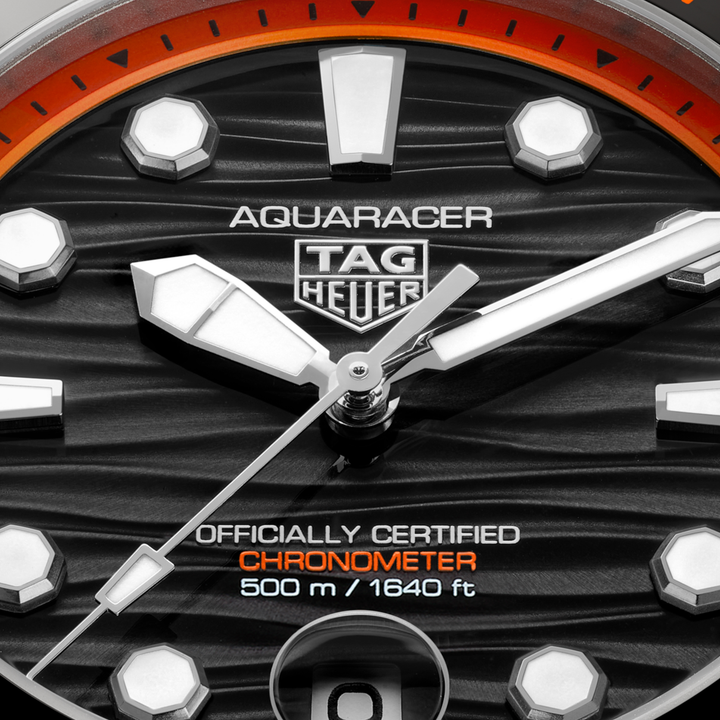 TAG Heuer - Aquaracer Professional 500 Date Limited Edition - WBP5183.BF0010 – Automatikwerk – schwarz, orange - 42 mm - Herrenuhr