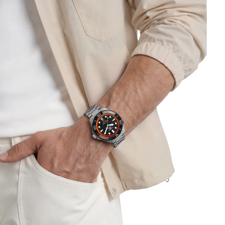 TAG Heuer - Aquaracer Professional 500 Date Limited Edition - WBP5183.BF0010 – Automatikwerk – schwarz, orange - 42 mm - Herrenuhr in Mönchengladbach kaufen