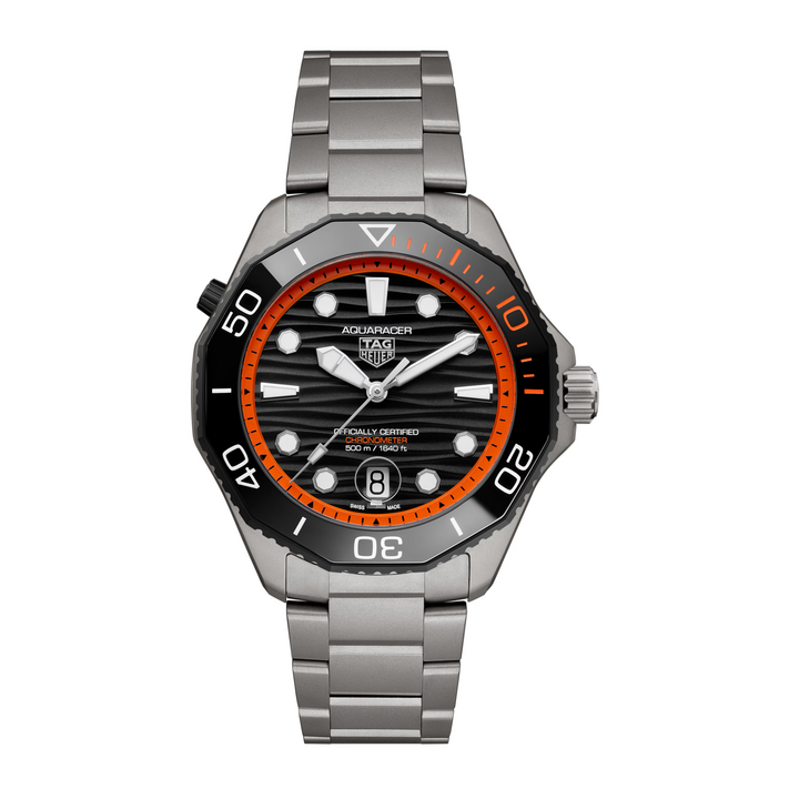 TAG Heuer - Aquaracer Professional 500 Date Limited Edition - WBP5183.BF0010 – Automatikwerk – schwarz, orange - 42 mm - Herrenuhr