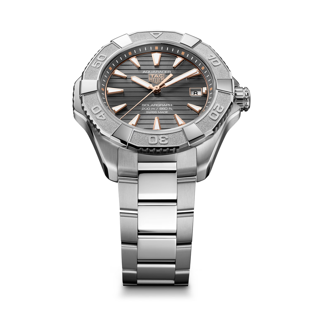 TAG Heuer - Aquaracer Professional 200 Solargraph - WBP1190.BZ0003 – Quarzwerk – grau - 40 mm - Herrenuhr bei Juwelier Krebber