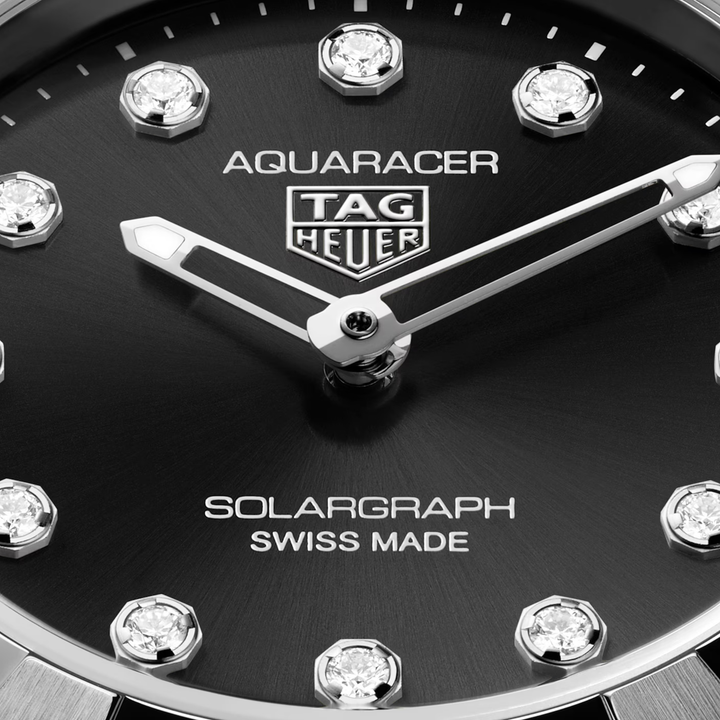 TAG Heuer - Aquaracer Professional 100 Solargraph - WBP141G.BA0049 – Quarzwerk – schwarz - 28 mm - Damenuhr mit Diamanten