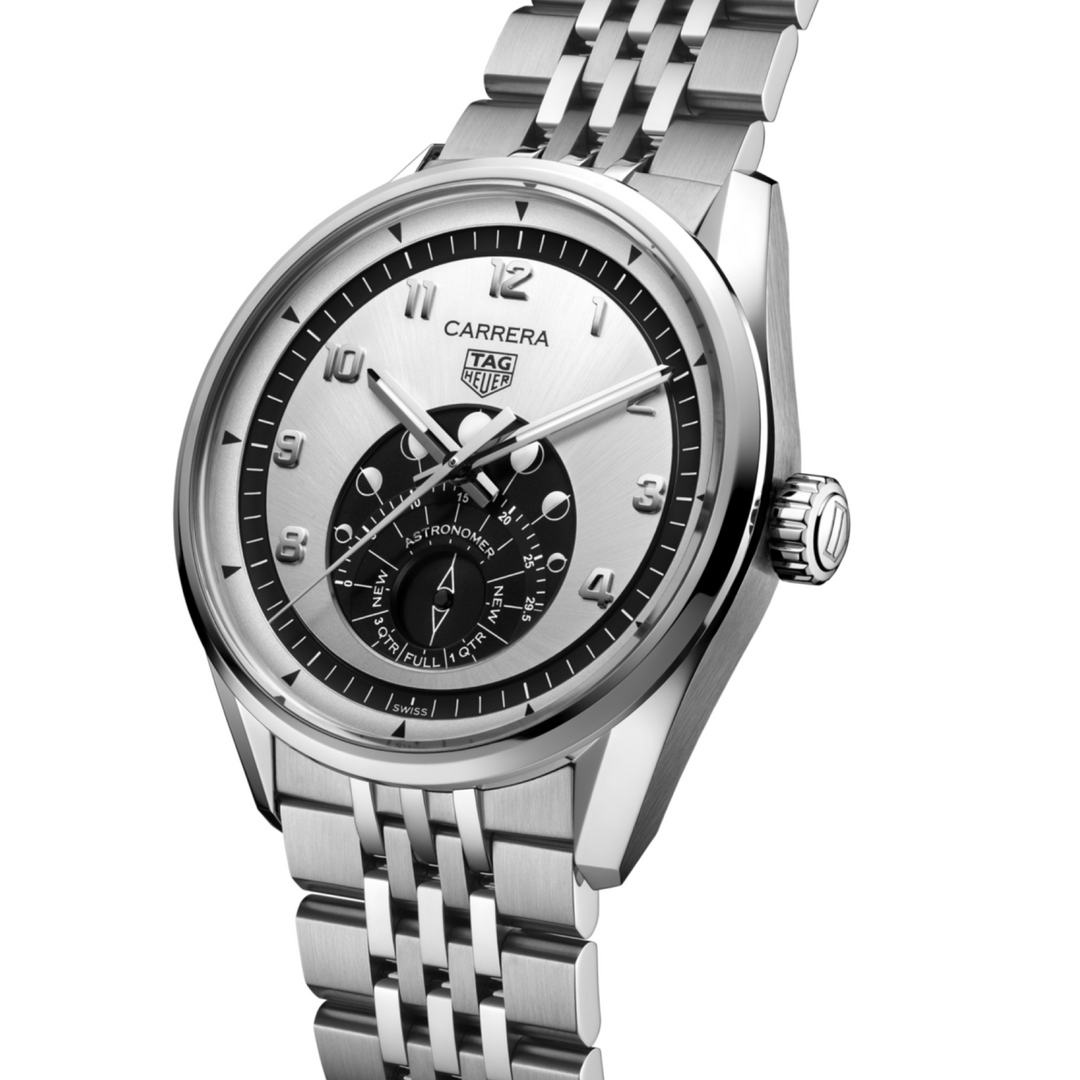 TAG Heuer - Carrera- Astronomer -WBX2110.BA0044 – Automatikwerk – schwarz, silber - 39 mm - Herrenuhr