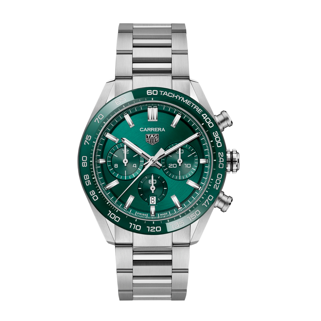 TAG Heuer Carrera Chronograph- CBN2A1N.BA0643 - Automatik-Chronographenwerk - grün - 44 mm - Herrenuhr