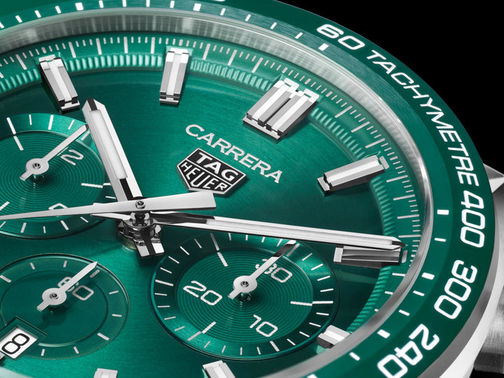 TAG Heuer Carrera Chronograph- CBN2A1N.BA0643 - Automatik-Chronographenwerk - grün - 44 mm - Herrenuhr in grün