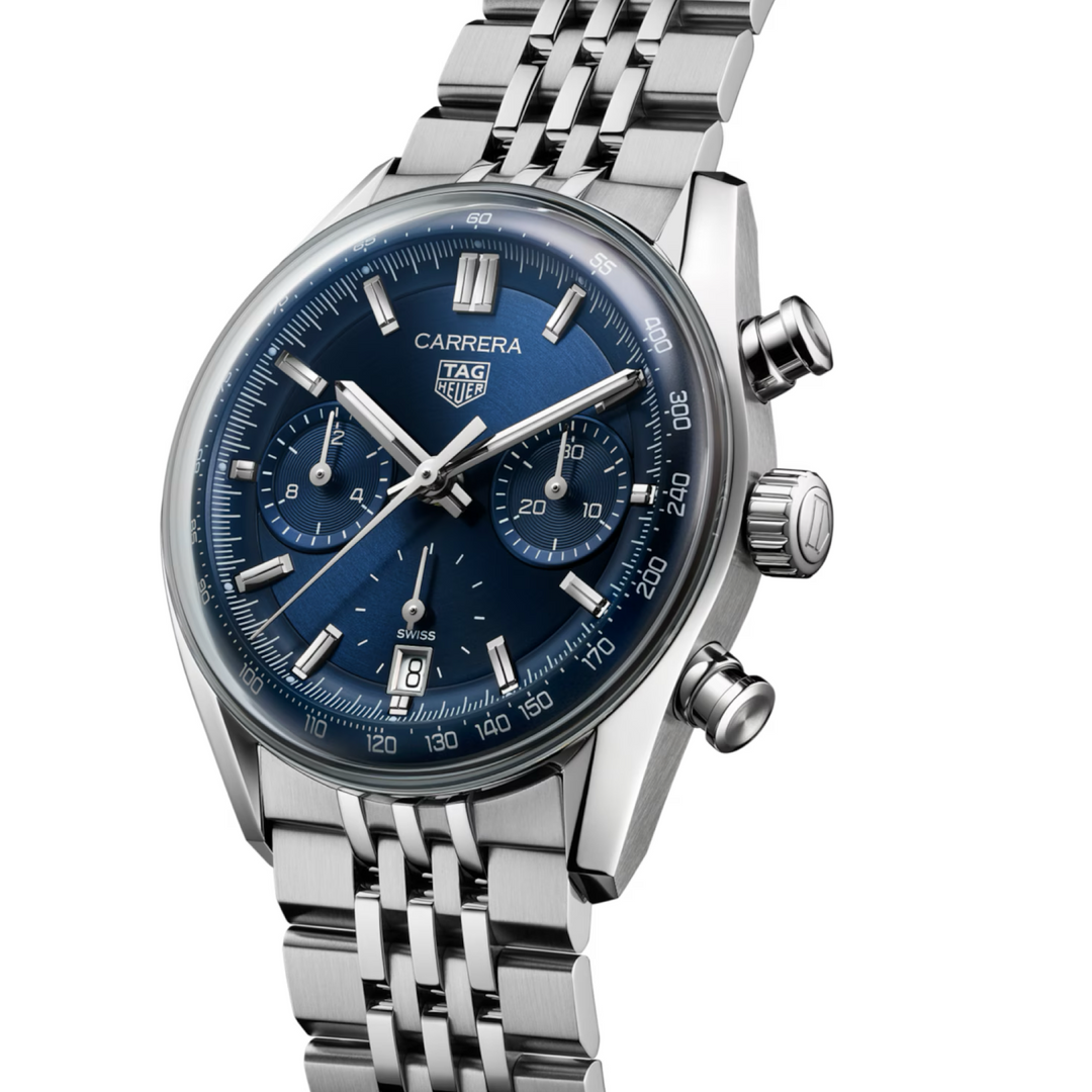 TAG Heuer Carrera Chronograph - CBS2212.BA0048 – Automatik-Chronographenwerk – blau - 39 mm - Herren bei Juwelier Krebber in Mönchengladbach