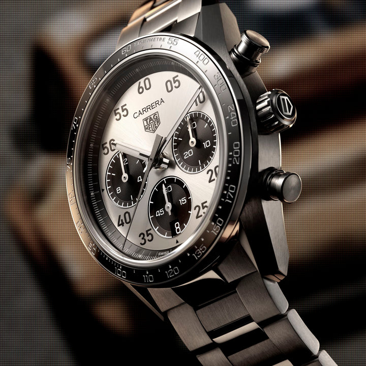 TAG Heuer - Carrera Chronograph Sport - CDB2113.BA0054 – Automatikwerk – silber, schwarz - 42 mm - Herrenuhr in silber