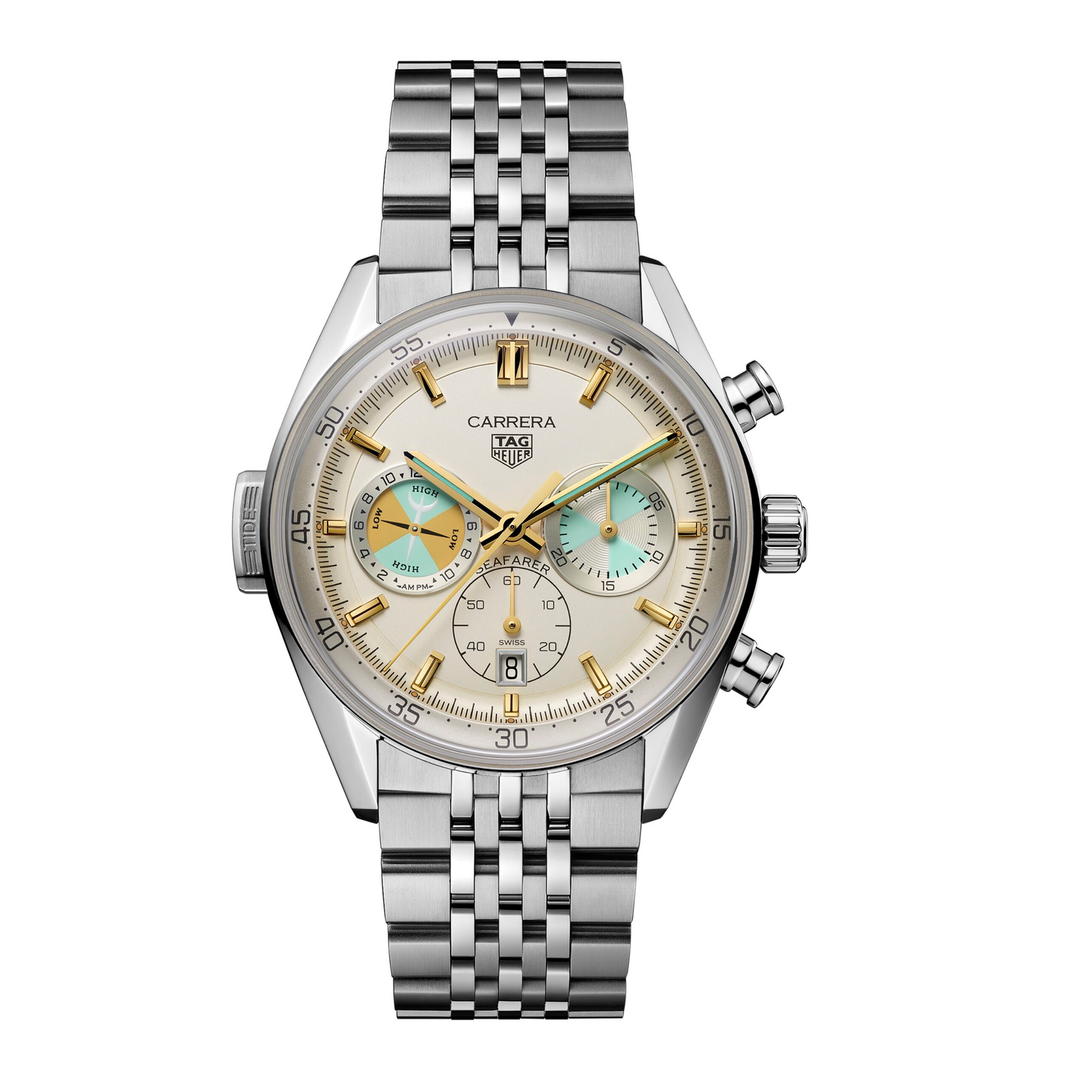 TAG Heuer - Carrera Chronograph Seafarer - CBS2016.EB0430 – Automatikwerk – beige - 42 mm - Herrenuhr