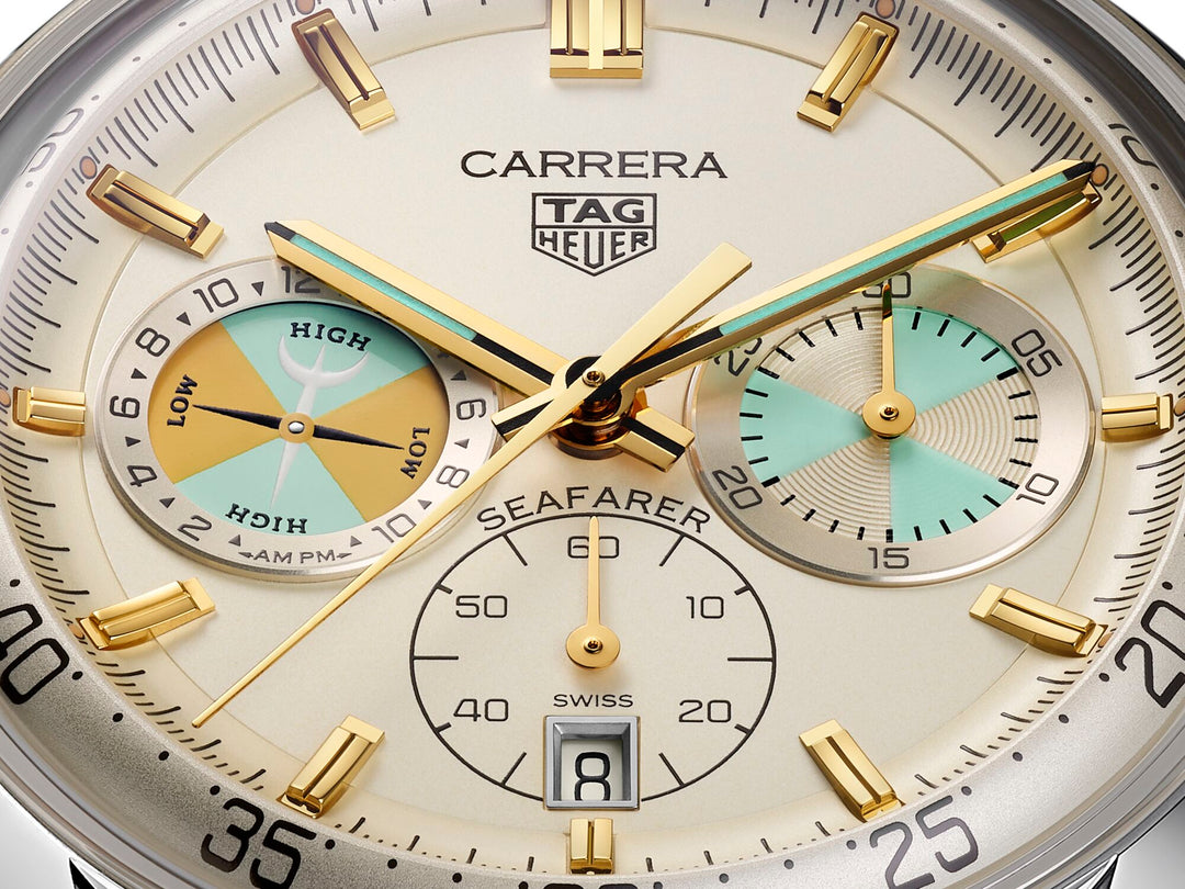 TAG Heuer - Carrera Chronograph Seafarer - CBS2016.EB0430 – Automatikwerk – beige - 42 mm - Herrenuhr Seafarer