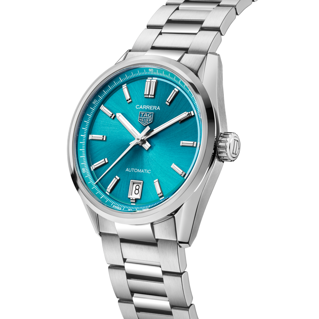 TAG Heuer Carrera Date - WBN2316.BA0001 – Automatikwerk – türkisblau - 36 mm - Damenuhr