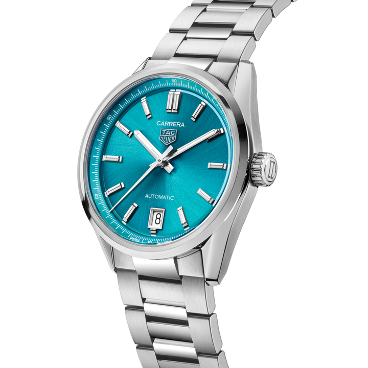 TAG Heuer Carrera Date - WBN2316.BA0001 – Automatikwerk – türkisblau - 36 mm - Damenuhr