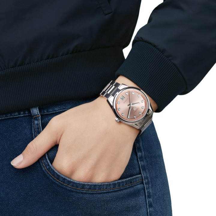 TAG Heuer Carrera Date - WBN231D.BA0001 – Automatikwerk – rosa - 36 mm - Elegante Damenuhr