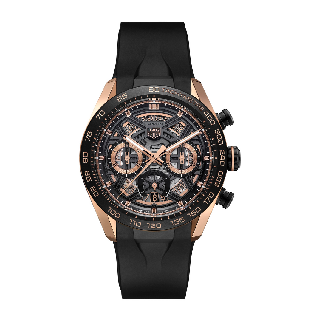 TAG Heuer - Carrera Chrono Extreme Sport - CBU2050.FT6273 – Automatikwerk – schwarz, Roségold - 44 mm - Herrenuhr