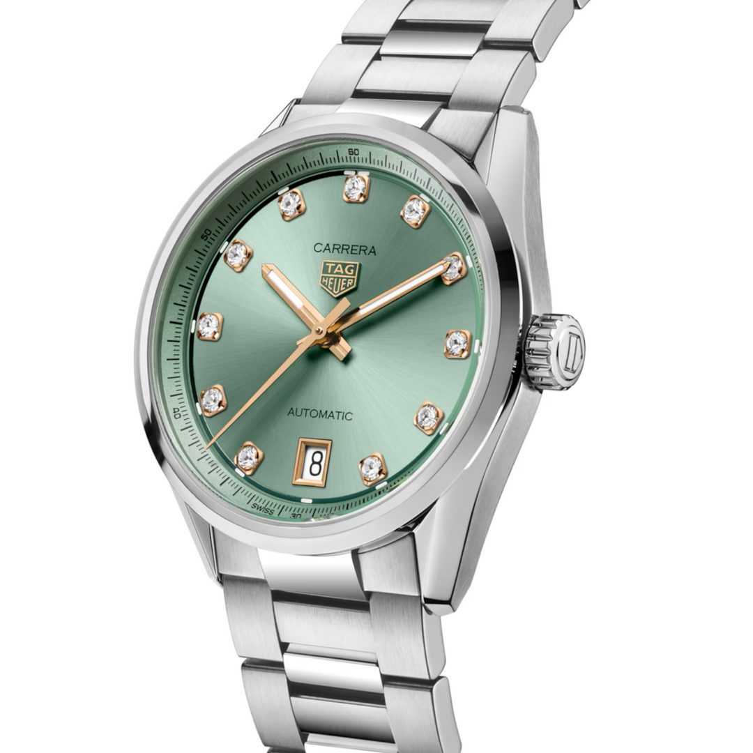 TAG Heuer - Carrera Date - WBN2317.BA0001 – Automatikwerk – grün - 36 mm - Damenuhr
