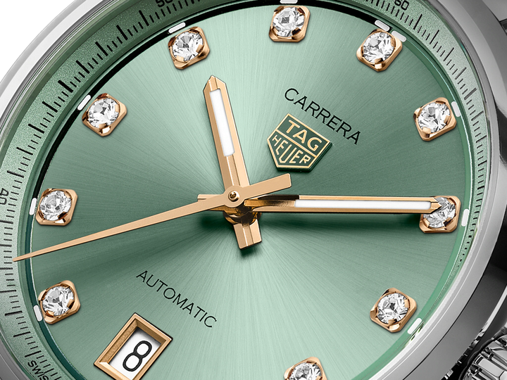 TAG Heuer - Carrera Date - WBN2317.BA0001 – Automatikwerk – grün - 36 mm - Damenuhr