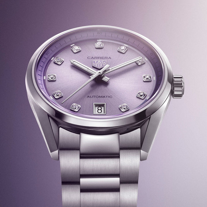 TAG Heuer - Carrera Date - WBN2319.BA0001 – Automatikwerk – lila - 36 mm - Damenuhr 
