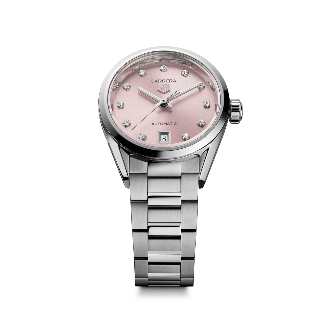 TAG Heuer Carrera Date - WBN2416.BA0621 – Automatikwerk – rosa - 29 mm - Damenuhr in rosa