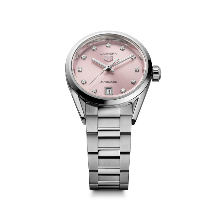 TAG Heuer Carrera Date - WBN2416.BA0621 – Automatikwerk – rosa - 29 mm - Damenuhr in rosa