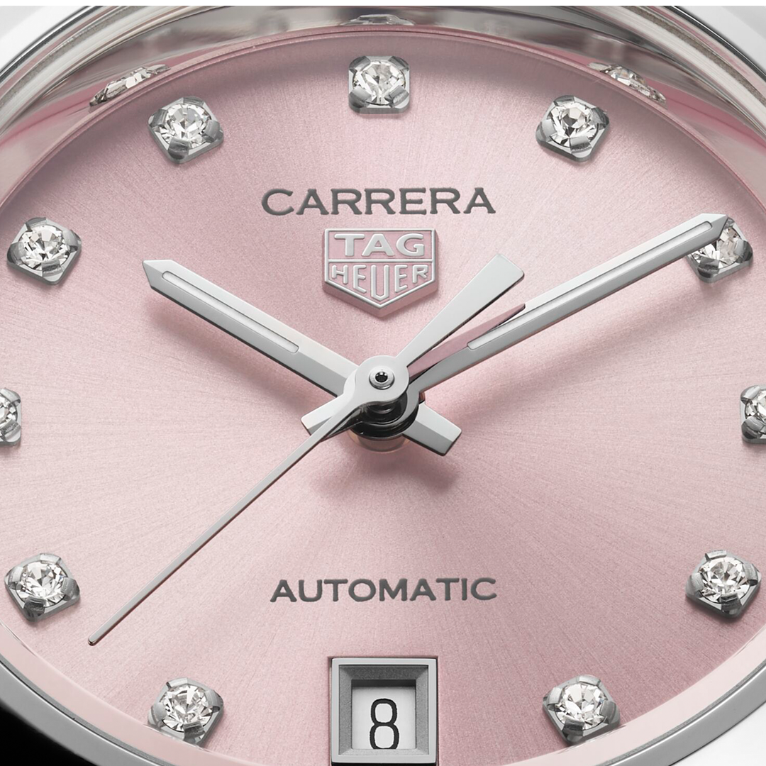 TAG Heuer Carrera Date - WBN2416.BA0621 – Automatikwerk – rosa - 29 mm - Damenuhr mit Diamanten