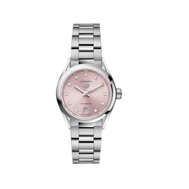 TAG Heuer Carrera Date - WBN2416.BA0621 – Automatikwerk – rosa - 29 mm - Damenuhr