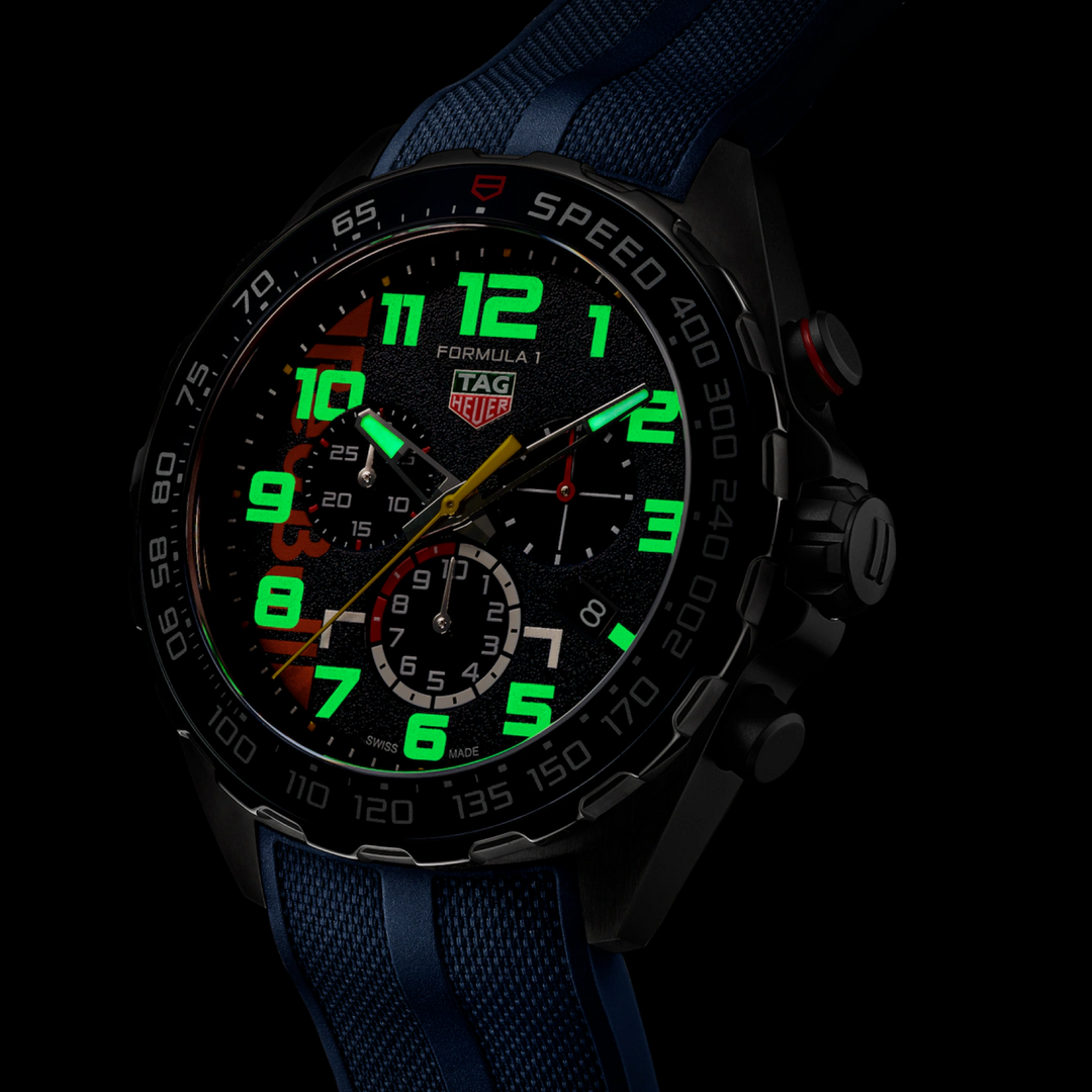 TAG Heuer - Formula 1 Chronograph x Oracle Red Bull Racing - Limited Edition – CAZ101AZ.FT8090 - Quarz-Chronographenwerk – blau - 43 mm - Herrenuhr - Leuchtanzeige
