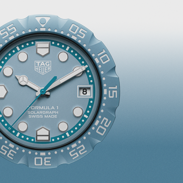 TAG Heuer - Formula 1 Solargraph Limited Edition -WBY1163.FT8113 – Solargraph Quarzwerk – blau - 38 mm - Herren- und Damenuhr aus Polyamid
