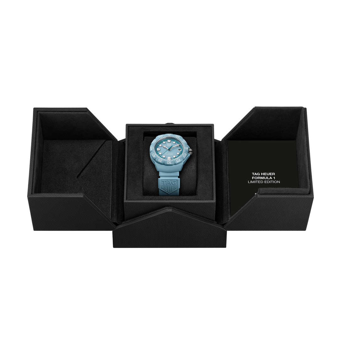 TAG Heuer - Formula 1 Solargraph Limited Edition - WBY1163.FT8113 – Solargraph Quarzwerk – blau - 38 mm - Herren- und Damenuhr: Uhrenbox