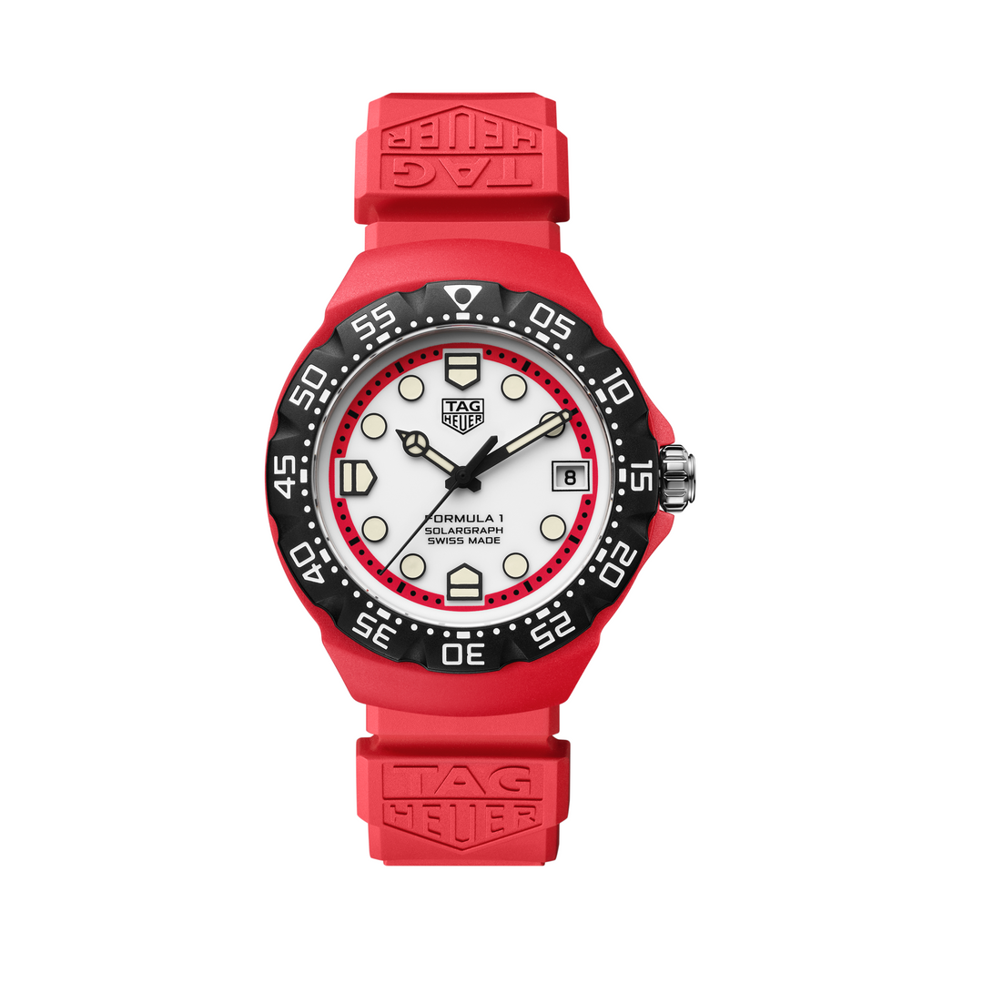 TAG Heuer - Formula 1 Solargraph - WBY1161.FT8086– Quarzwerk – weiß, rot - 38 mm - Herren- und Damenuhr