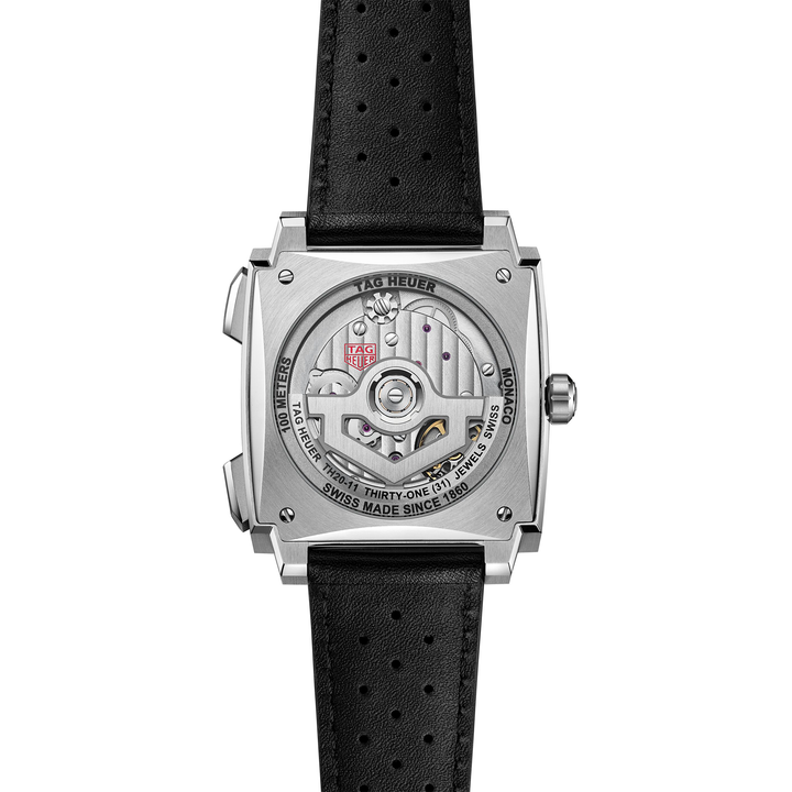TAG Heuer Monaco Chronograph - CDW2181.FC8360 - Automatik-Chronographenwerk - Blau, weiß, schwarz - 39 mm - Herrenuhr mit Saphirglasboden