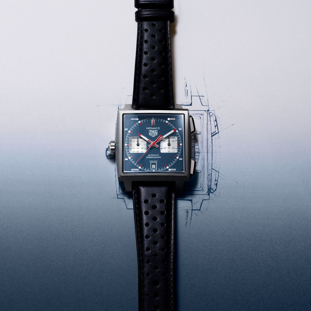 TAG Heuer Monaco Chronograph - CDW2181.FC8360 - Automatik-Chronographenwerk - Blau, weiß, schwarz - 39 mm - Herrenuhr 2026
