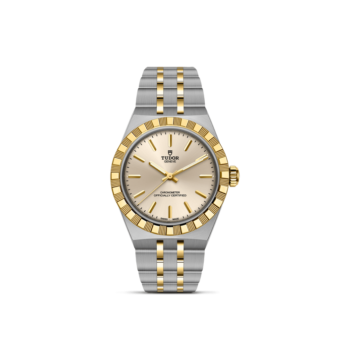 TUDOR - Royal - M2830A1A3-0003 – Automatikwerk – Elfenbeinfarbig, Gelbgold - 30 mm - Damenuhr