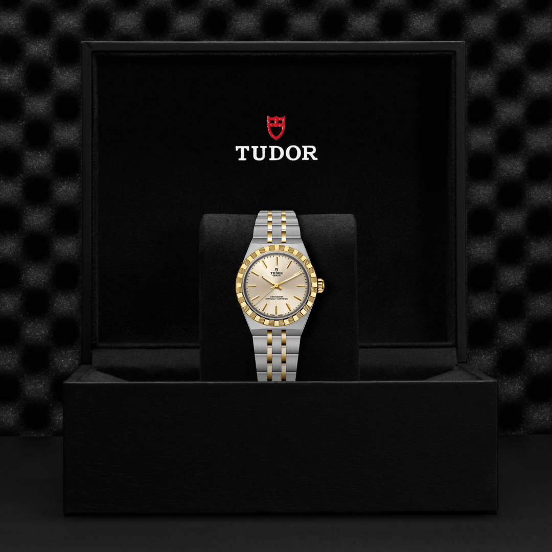 TUDOR - Royal - M2830A1A3-0003 – Automatikwerk – Elfenbeinfarbig, Gelbgold - 30 mm - Damenuhr bei Juwelier Krebber 
