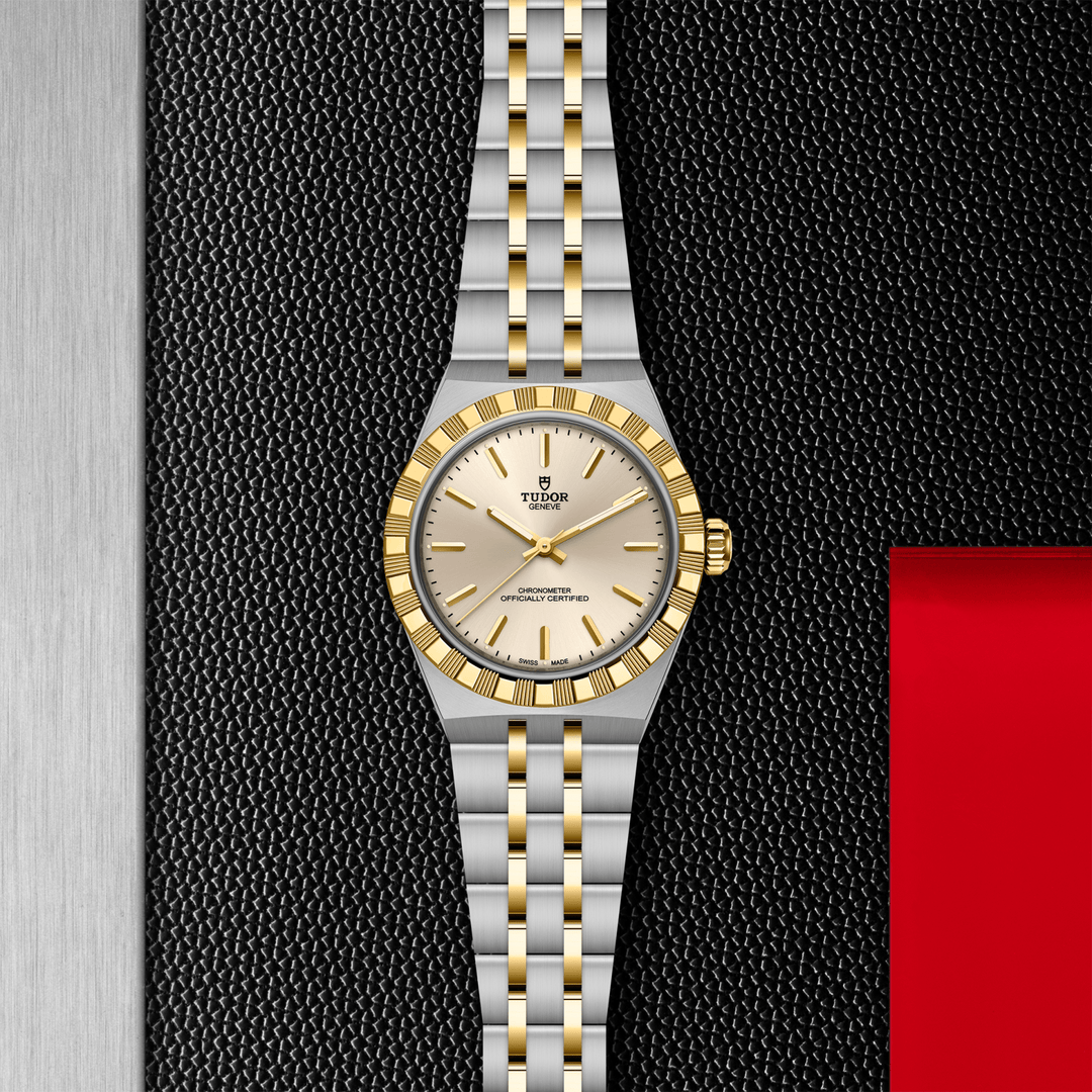 TUDOR - Royal - M2830A1A3-0003 – Automatikwerk – Elfenbeinfarbig, Gelbgold - 30 mm - Damenuhr