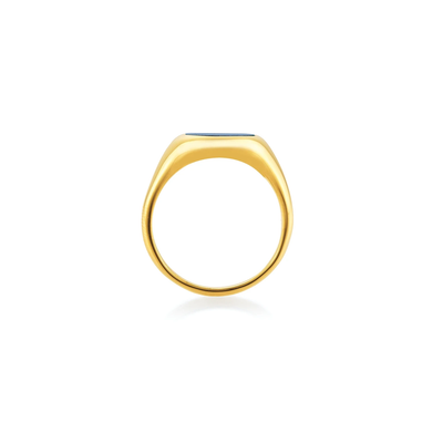 Siegelring von Victor Mayer aus der Romeo & Julia-Kollektion mit der Referenz 51507/00/LO/02/10261 aus Gelbgold mit einem Onyx Herren- und Damenring