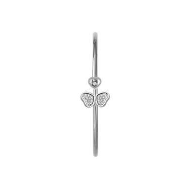 Chopard Armreif Happy Heats Wings aus 18Karat Weißgold und zwei mit Brillanten aufgefassten Brillanten.