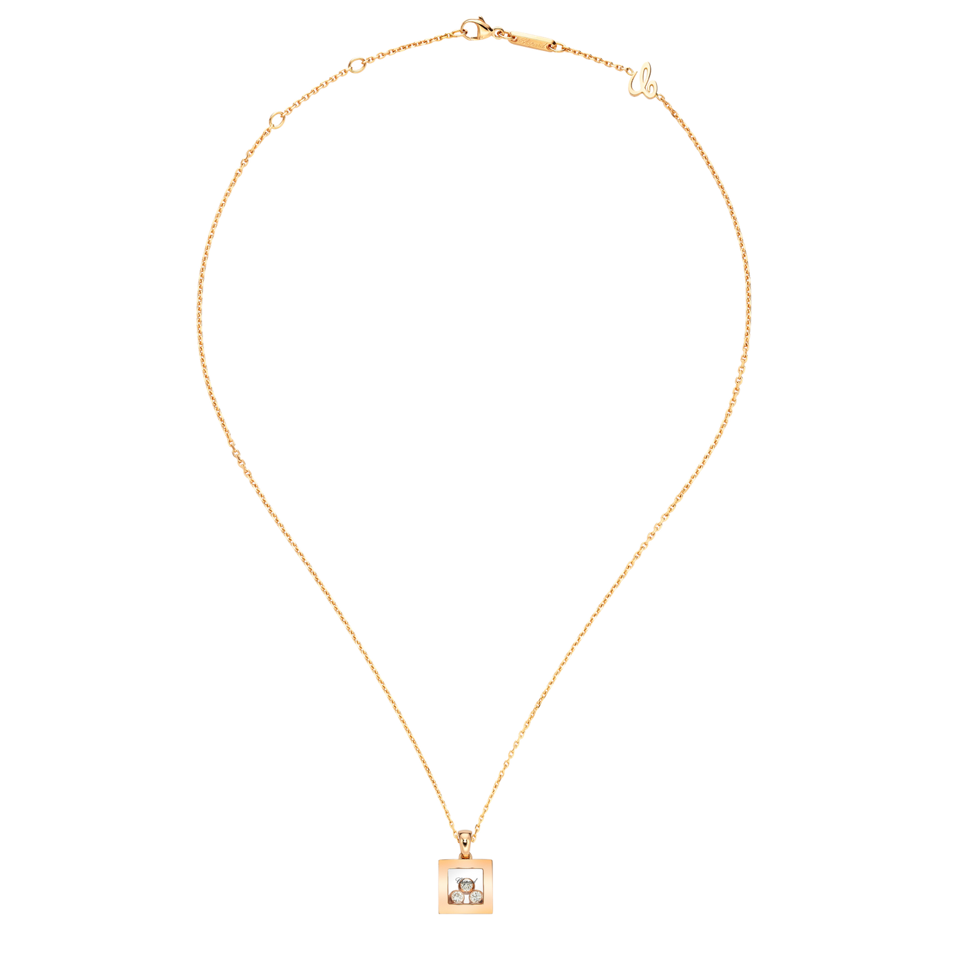 Chopard Collier Happy Diamonds 799224-5001 in Rotgold mit 3 Brillanten  Alt-Text bearbeiten