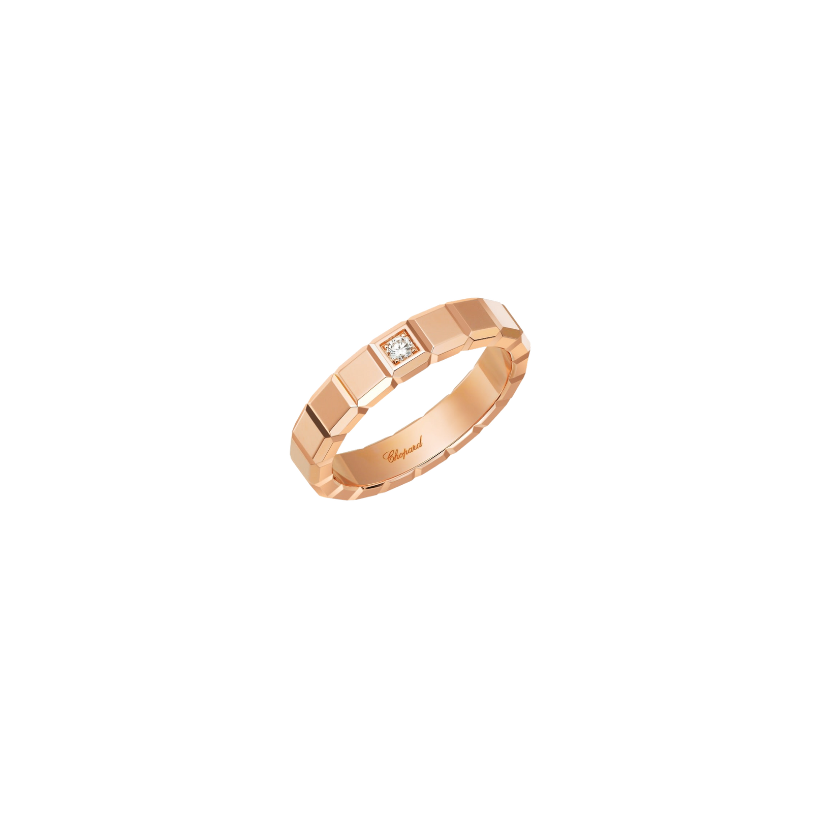 Chopard Ring Ice Cube aus 18Karat Roségold und einem Brillanten