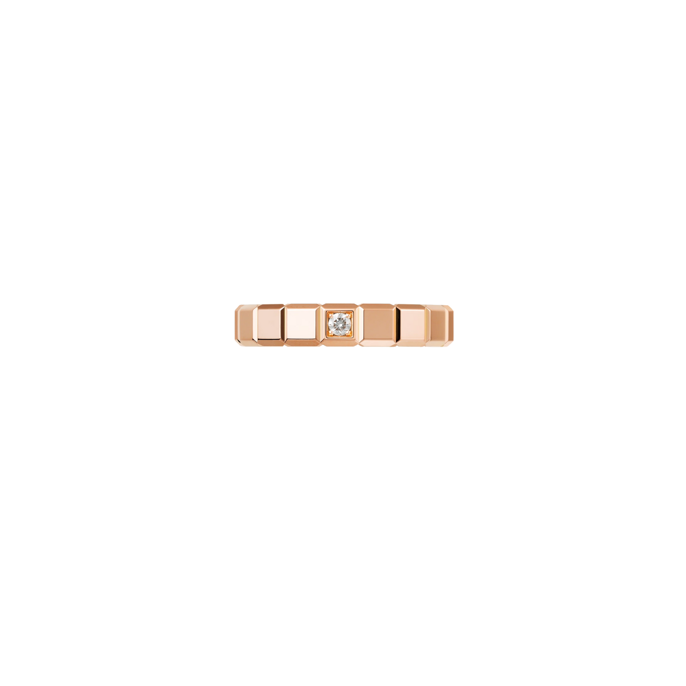 Chopard Ring Ice Cube aus 18Karat Roségold und einem Brillanten 