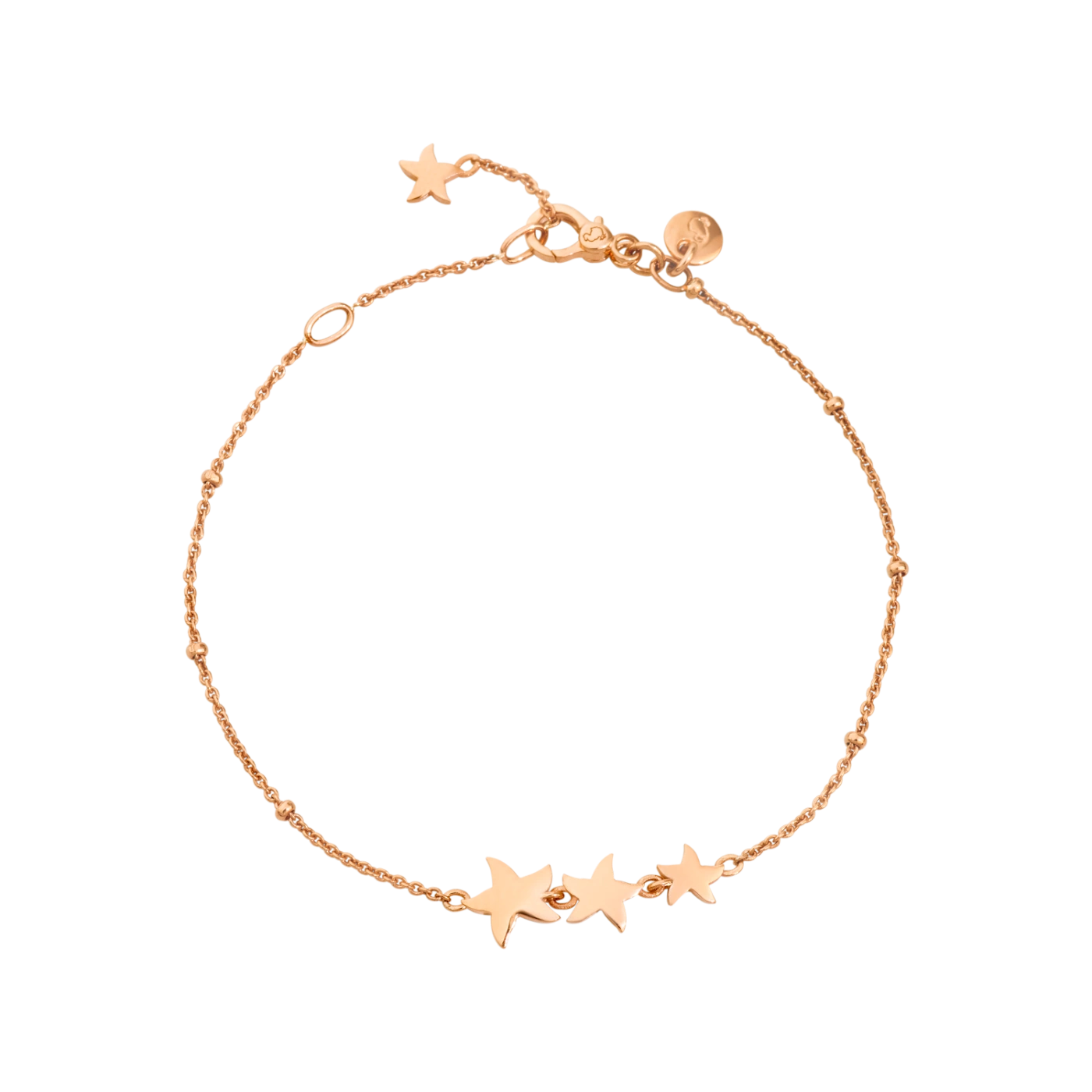 DoDo Armband Stellina mit 3 Sternen aus 9Karat Roségold