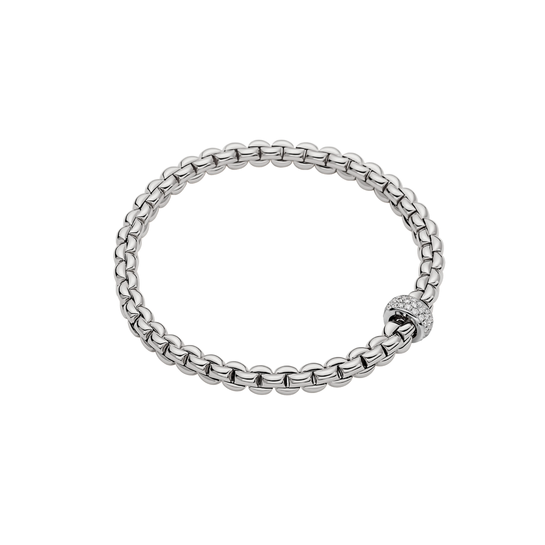 Fope Eka Armband in 721B-PAVE in Weißgold, Ronde aus Weißgold pave ausgefasst mit weißen Brillanten