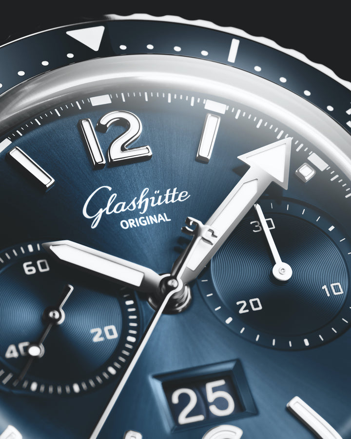 Glashütte Original SeaQ Chronograph mit der Referenz 1-37-23-02-81-36 mit Panoramadatum