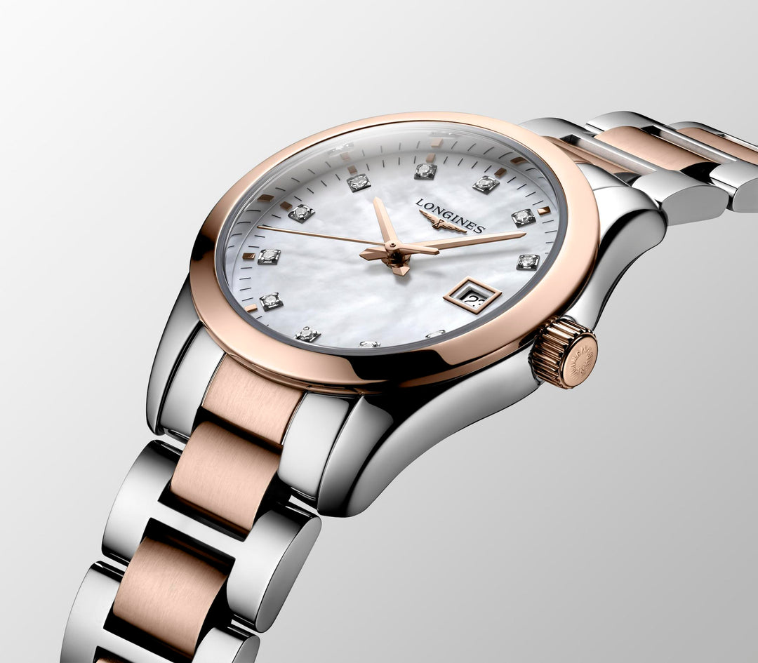 Longines Conquest Damenuhr Rosé