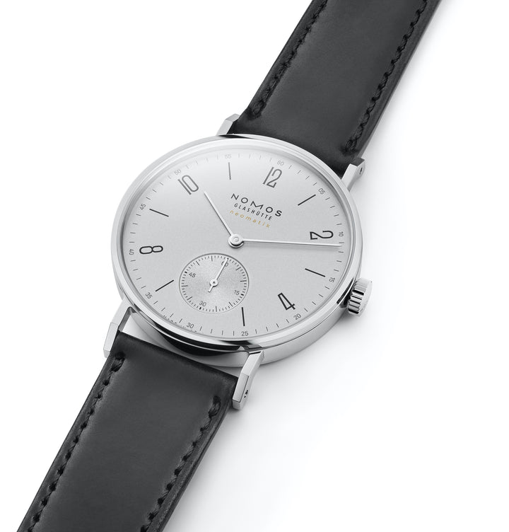 NOMOS Glashütte - Tangente neomatik platingrau mit Lederband 